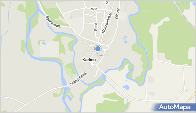Karlino, Żwirki Franciszka, mapa Karlino