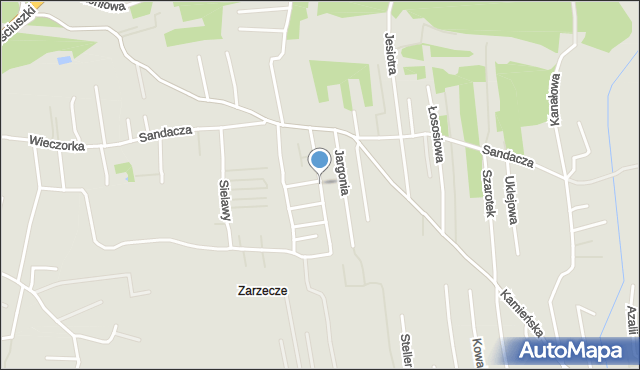 Katowice, Zwoźniakowej Renaty, mapa Katowic