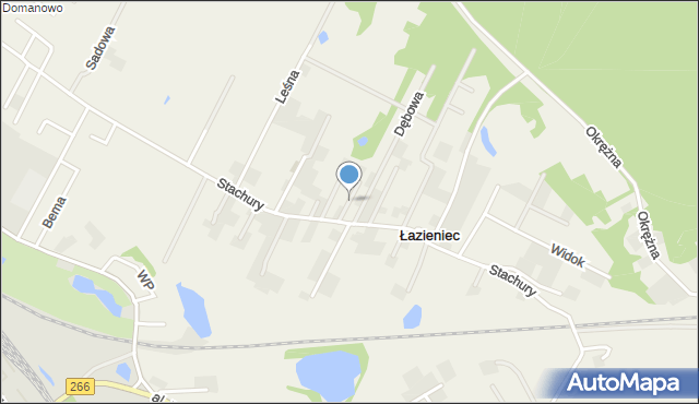 Łazieniec, Żwirowa, mapa Łazieniec