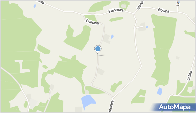 Łebno, Żwirowa, mapa Łebno