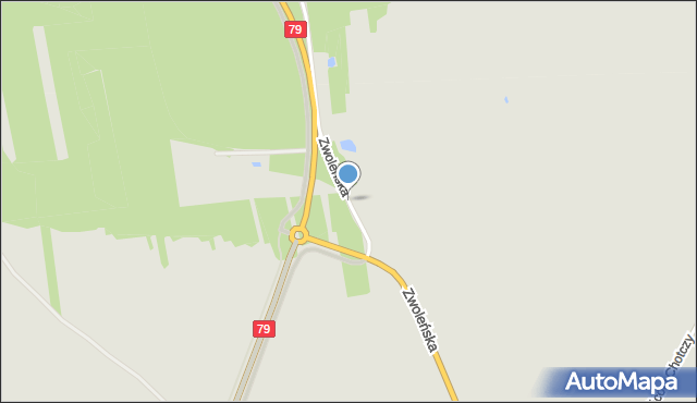 Lipsko, Zwoleńska, mapa Lipsko