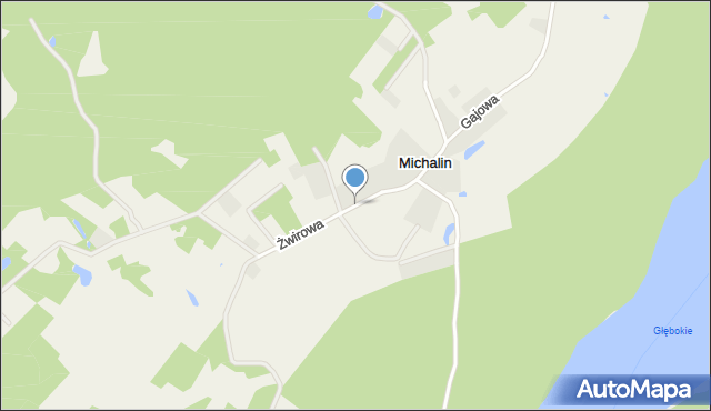 Michalin gmina Przywidz, Żwirowa, mapa Michalin gmina Przywidz