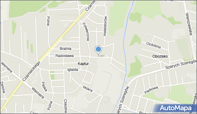 Radom, Zwarta, mapa Radomia