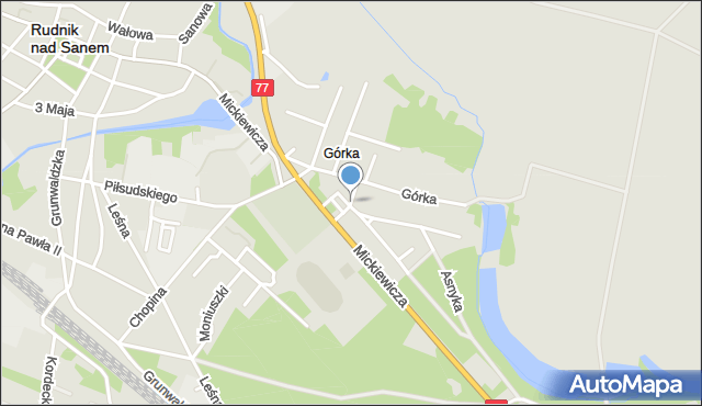 Rudnik nad Sanem, Zwycięstwa, mapa Rudnik nad Sanem