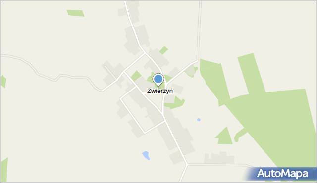 Zwierzyn gmina Choszczno, Zwierzyn, mapa Zwierzyn gmina Choszczno