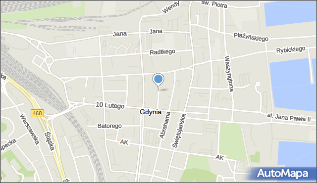 Gdynia, Zygmunta Augusta, mapa Gdyni