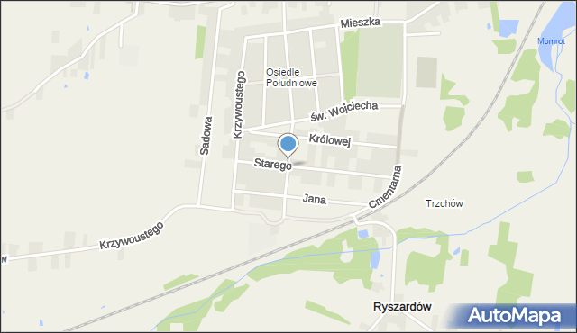 Gorzkowice, Zygmunta I Starego, mapa Gorzkowice