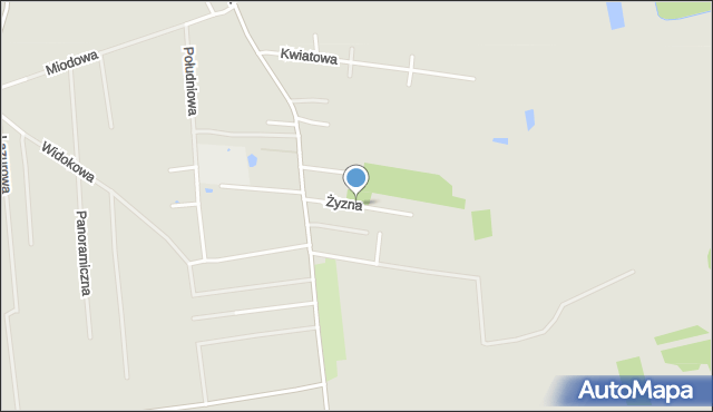 Koszalin, Żyzna, mapa Koszalina