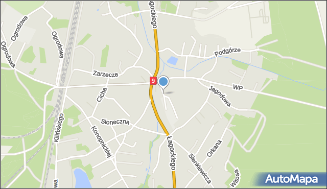 Nowa Dęba, Zybury Bronisława, mapa Nowa Dęba