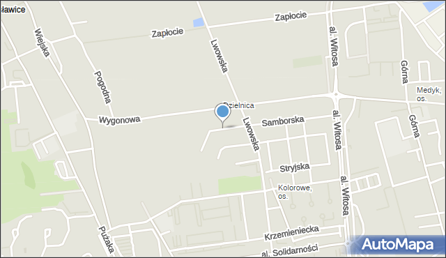 Opole, Żytomierska, mapa Opola