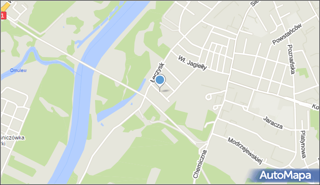 Ostrołęka, Zyndrama z Maszkowic, mapa Ostrołęka