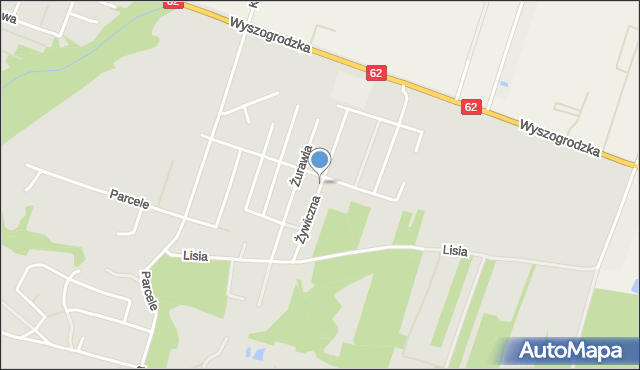 Płock, Żywiczna, mapa Płock