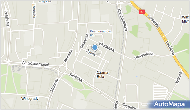 Poznań, Żytnia, mapa Poznania