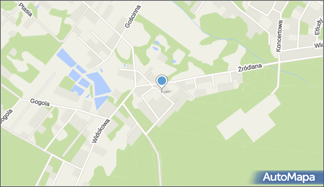 Radonie, Żywiczna, mapa Radonie