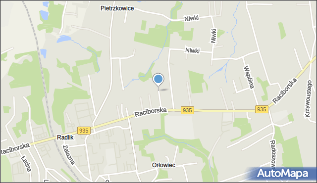 Rydułtowy, Żytnia, mapa Rydułtowy