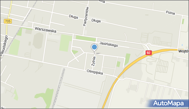 Sochaczew, Żytnia, mapa Sochaczew