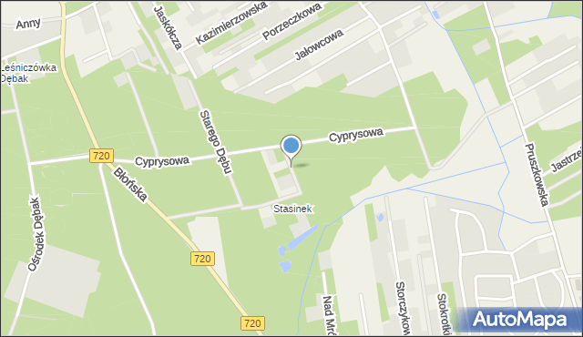 Strzeniówka, Żywiczna, mapa Strzeniówka