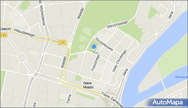 Szczecin, Zygmunta I Starego, mapa Szczecina