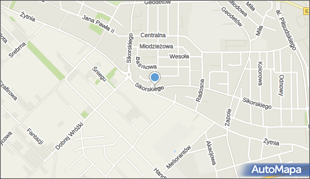 Wyszków, Żytnia, mapa Wyszków