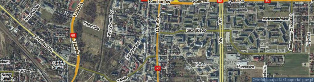 Zdjęcie satelitarne 11 Pułku Ułanów Legionowych ul.