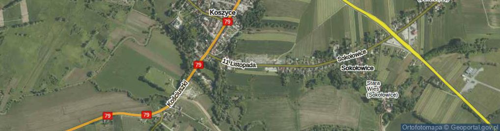 Zdjęcie satelitarne 11 Listopada ul.