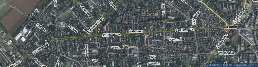 Zdjęcie satelitarne 11 Listopada ul.