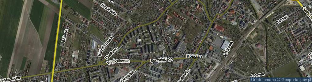 Zdjęcie satelitarne 14 Dywizji Piechoty Wielkopolskiej ul.