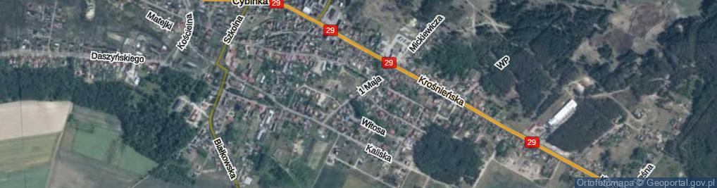 Zdjęcie satelitarne 1 Maja ul.