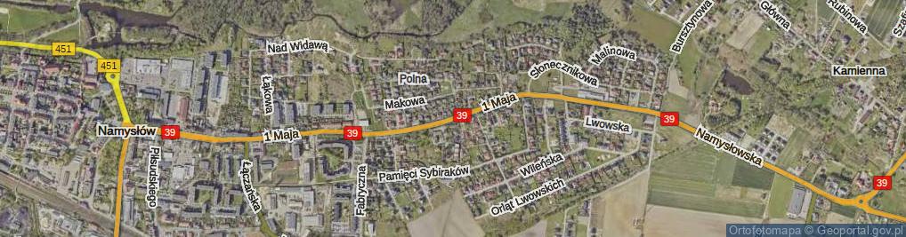 Zdjęcie satelitarne 1 Maja ul.