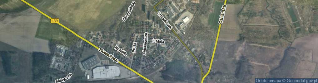 Zdjęcie satelitarne 1 Maja ul.