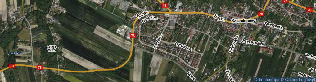 Zdjęcie satelitarne 8 Pułku Ułanów ul.