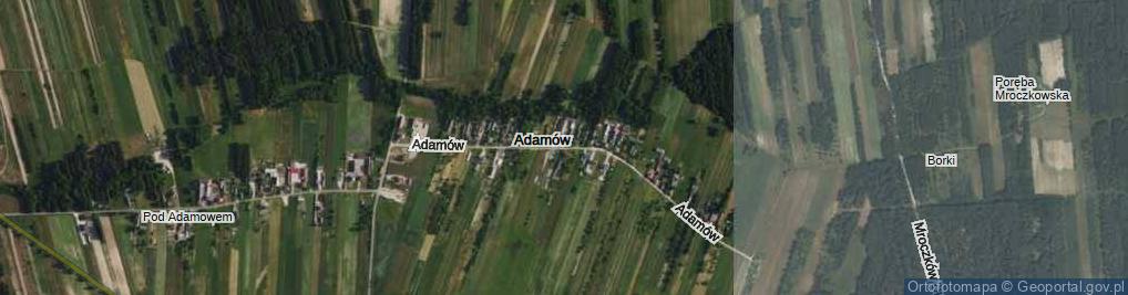 Zdjęcie satelitarne Adamów ul.