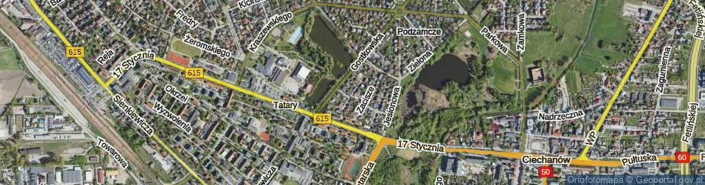 Zdjęcie satelitarne Akacjowa ul.