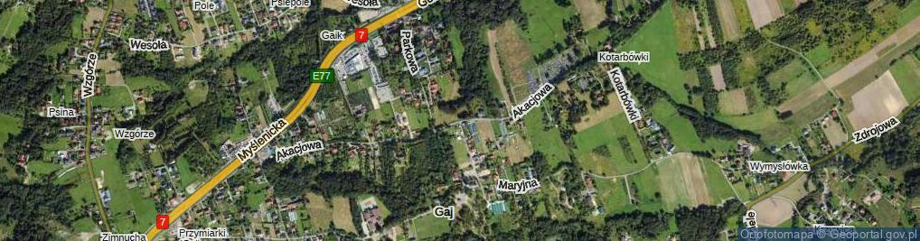 Zdjęcie satelitarne Akacjowa ul.