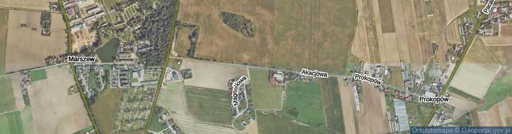Zdjęcie satelitarne Akacjowa ul.