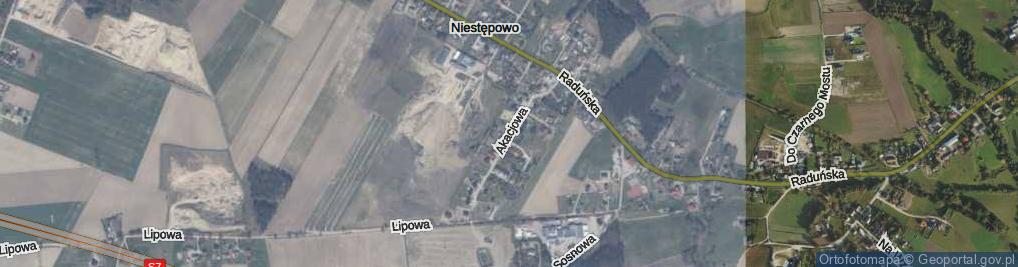 Zdjęcie satelitarne Akacjowa ul.