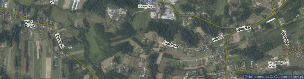 Zdjęcie satelitarne Akacjowa ul.