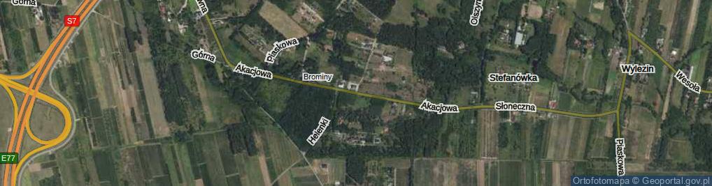 Zdjęcie satelitarne Akacjowa ul.