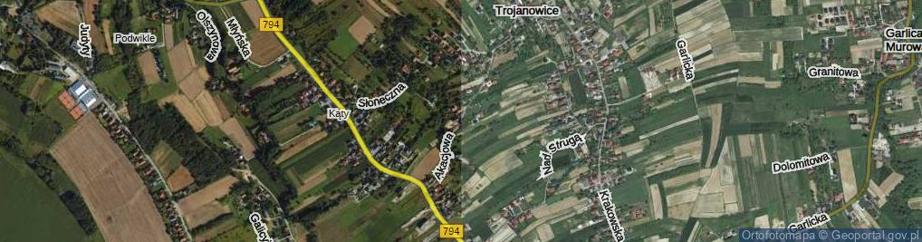 Zdjęcie satelitarne Akacjowa ul.