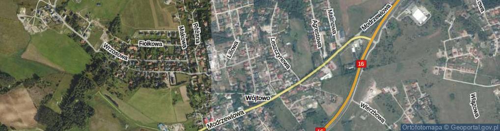 Zdjęcie satelitarne Akacjowa ul.