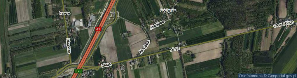 Zdjęcie satelitarne Akacjowa ul.