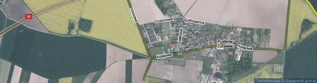 Zdjęcie satelitarne Akacjowa ul.