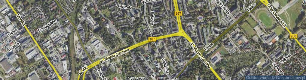 Zdjęcie satelitarne Aleja Monte Cassino al.