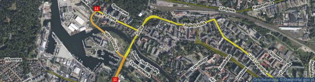 Zdjęcie satelitarne Aleja 1 Armii Wojska Polskiego al.