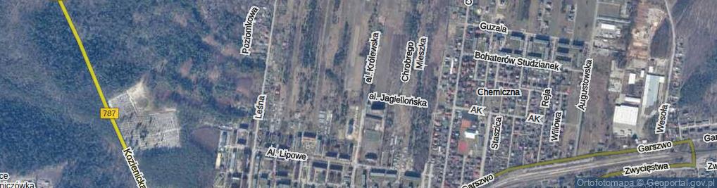 Zdjęcie satelitarne Aleja Jagiellońska al.