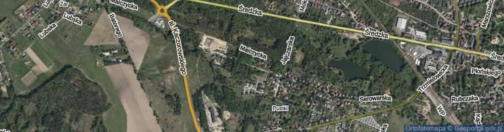 Zdjęcie satelitarne Aleja Platanowa al.