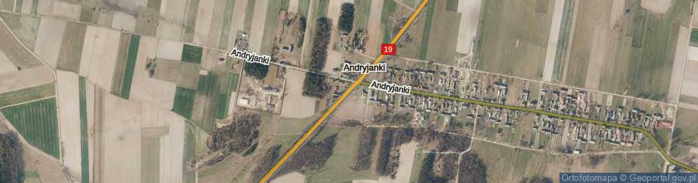 Zdjęcie satelitarne Andryjanki ul.