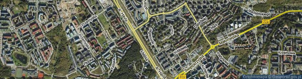 Zdjęcie satelitarne Anny Jagiellonki ul.