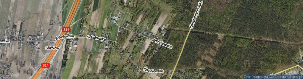 Zdjęcie satelitarne Antoniewska ul.