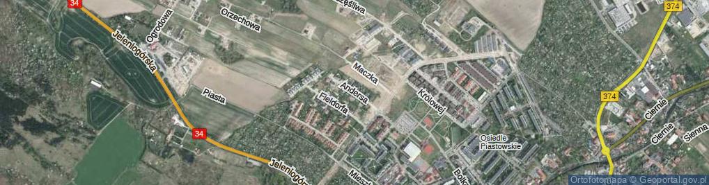 Zdjęcie satelitarne Andersa Władysława, gen. ul.